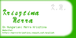 krisztina merra business card